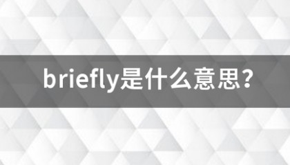 briefly技企言地煤做是什么意思?