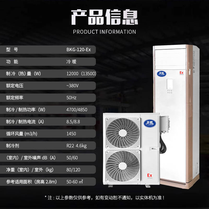 在粉尘车间采用英腾BKG - 120 - Ex防爆空调，以防止粉尘爆炸。
