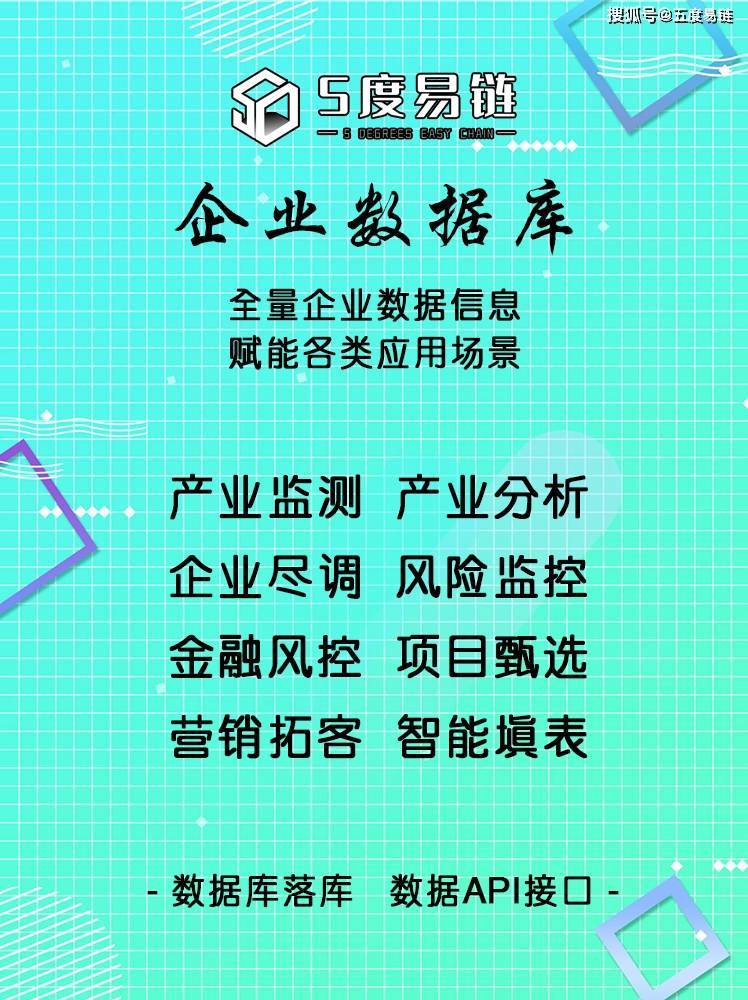 五度易链打造高质量'企业数据库'，赋能多类别应用场景！